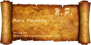 Mars Pentele névjegykártya